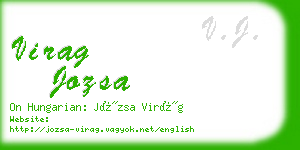 virag jozsa business card